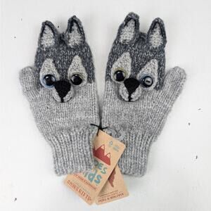 Andes Kids Handmade Wolf Mittens